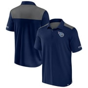 Men's Fanatics Navy/Gray Tennessee Titans Colorblock Polo